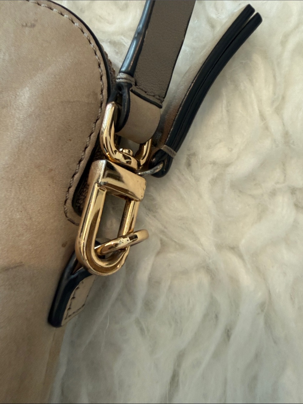 Tory Burch Taupe Leather Crossbody with Dove, Peace & Red Heart Accents - Picture 6 of 8